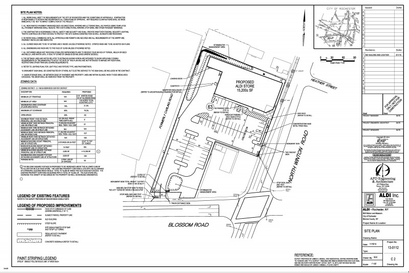 Aldi Site Plans, May 2015